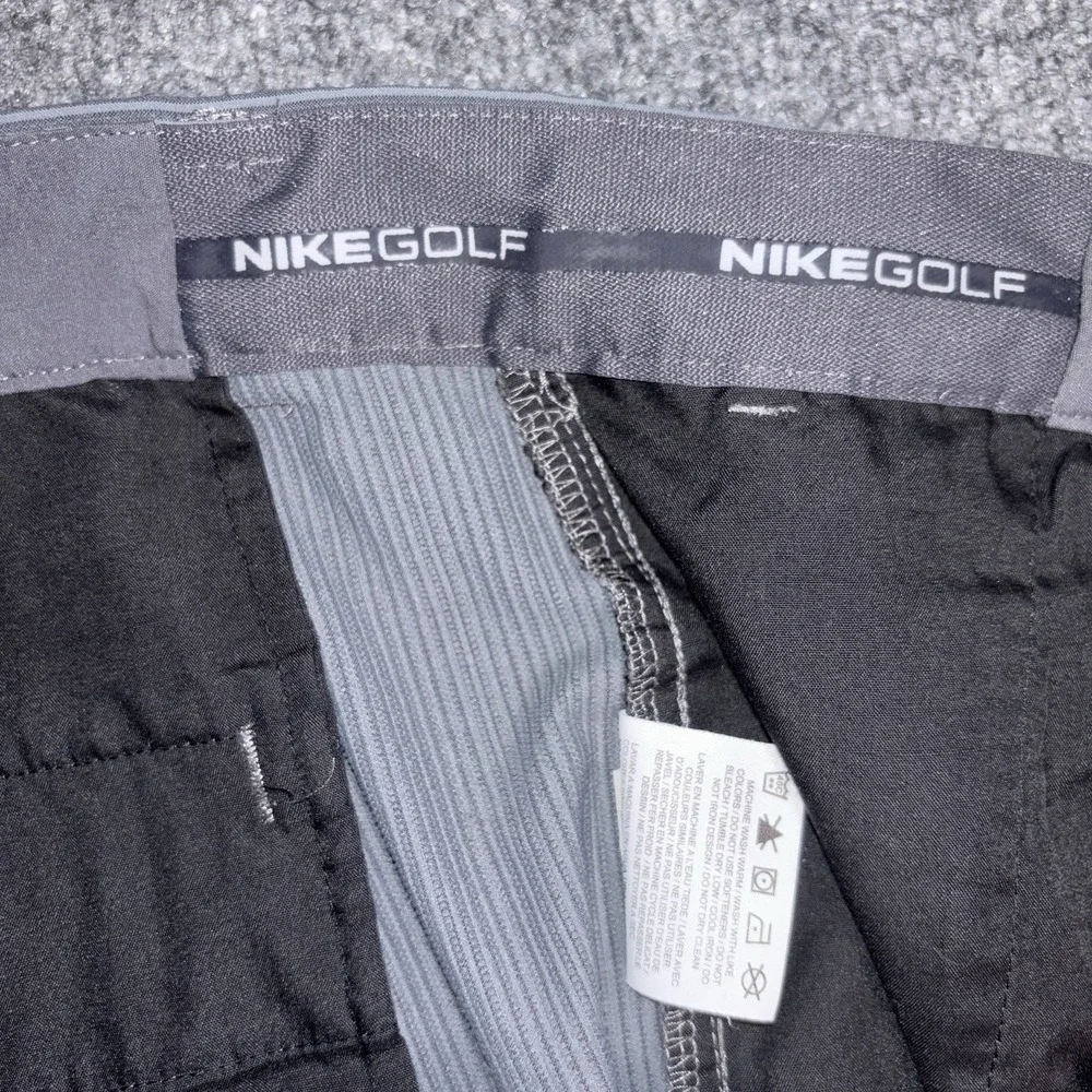 Nike Golf Pants Mens 40x32 Charcoal Pinstripe‎ Tour Performance Dri Fit